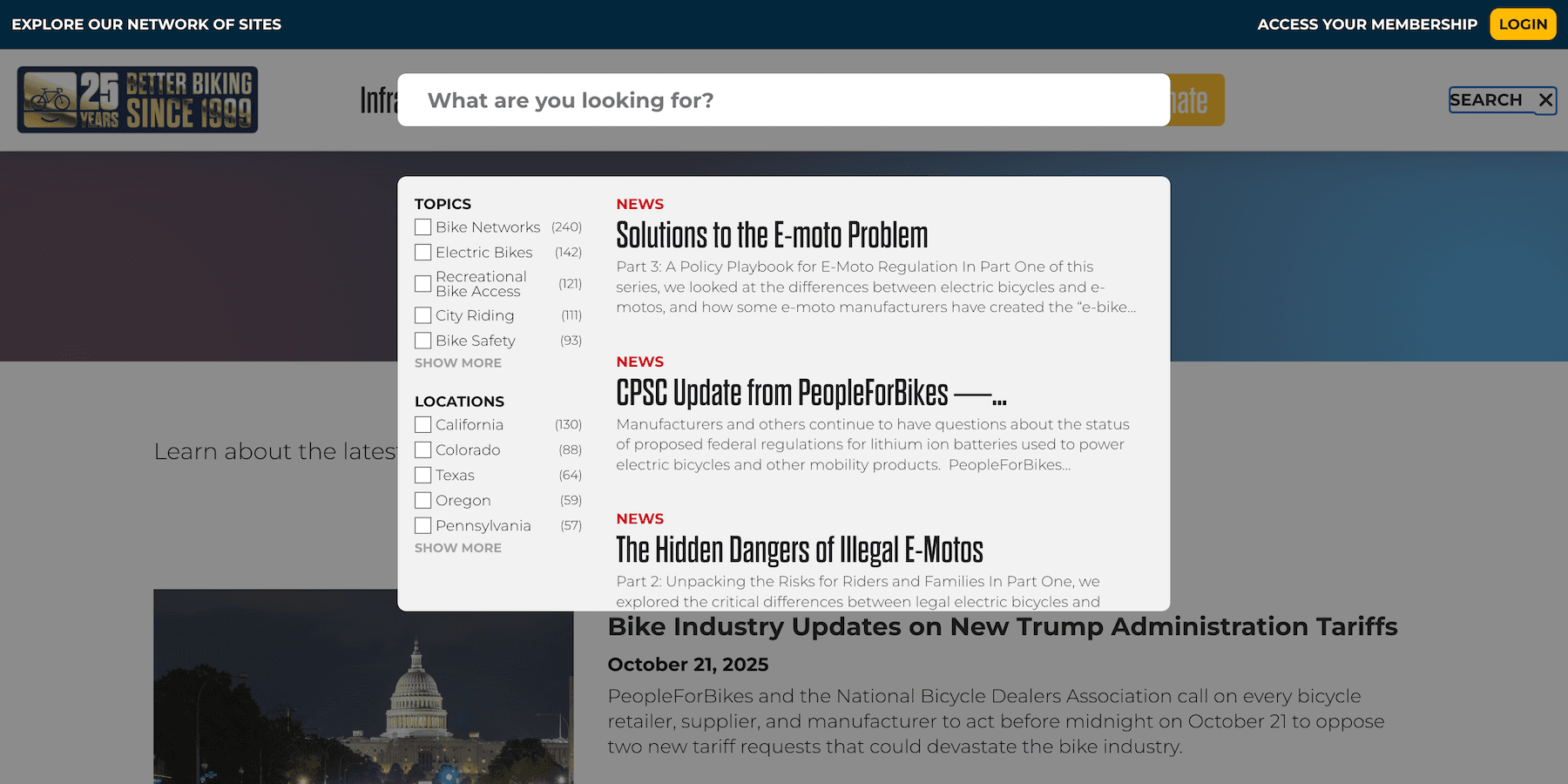 PeopleForBikes screenshot 1
